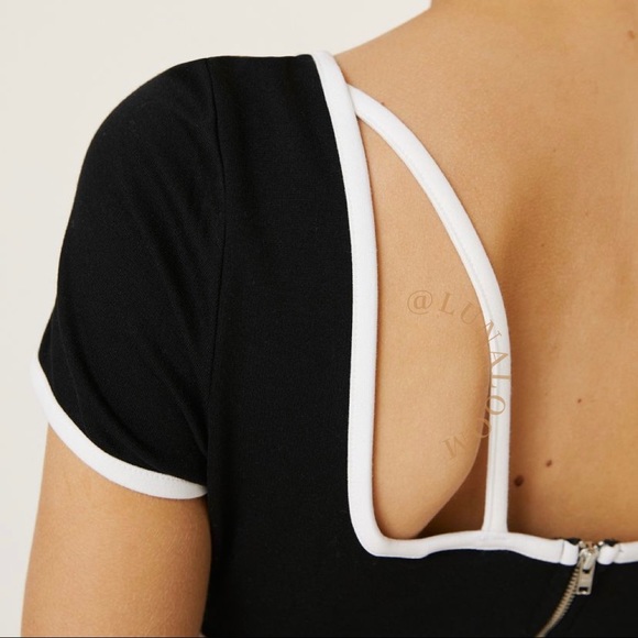 ✨2xHP✨ Anthropologie Maeve 🆕| Sweetheart Ponte Cropped Cutout Top. - Picture 3 of 7